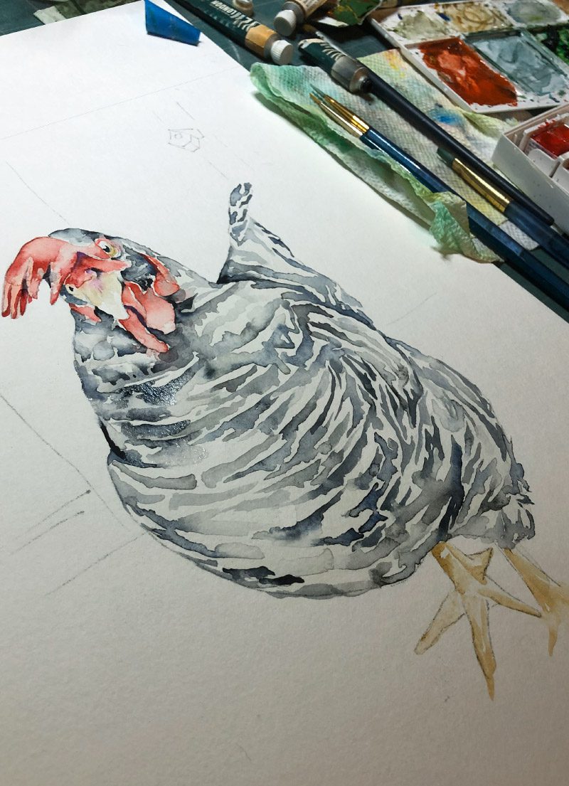 "Breezy" watercolor by Shannnon
