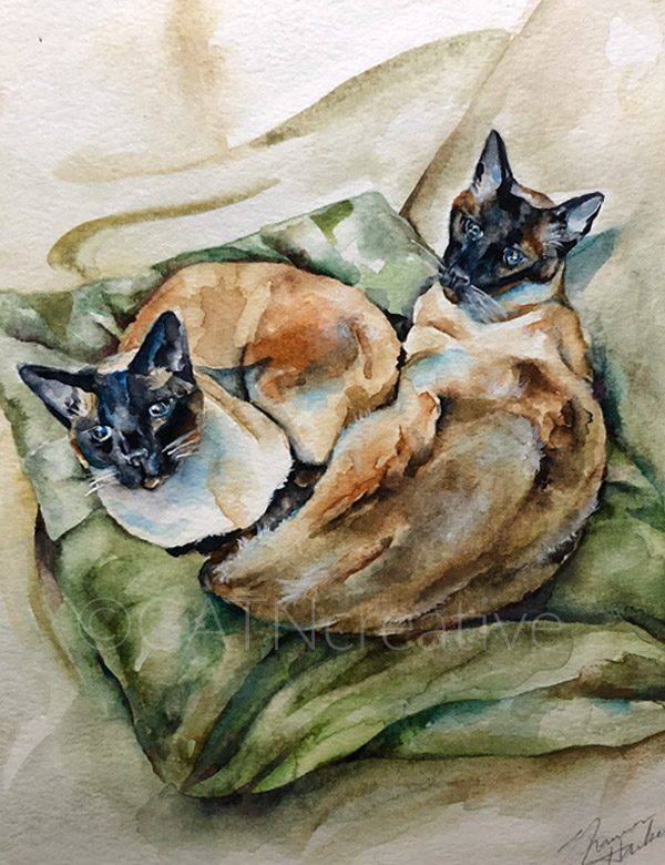 "Can't Live Without You" watercolor by Shannon